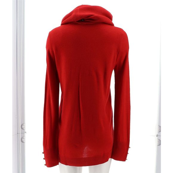 IMAN Comfy Chic Sweater Circle Scarf SCARLET SAGE 768134Q - Picture 5 of 8